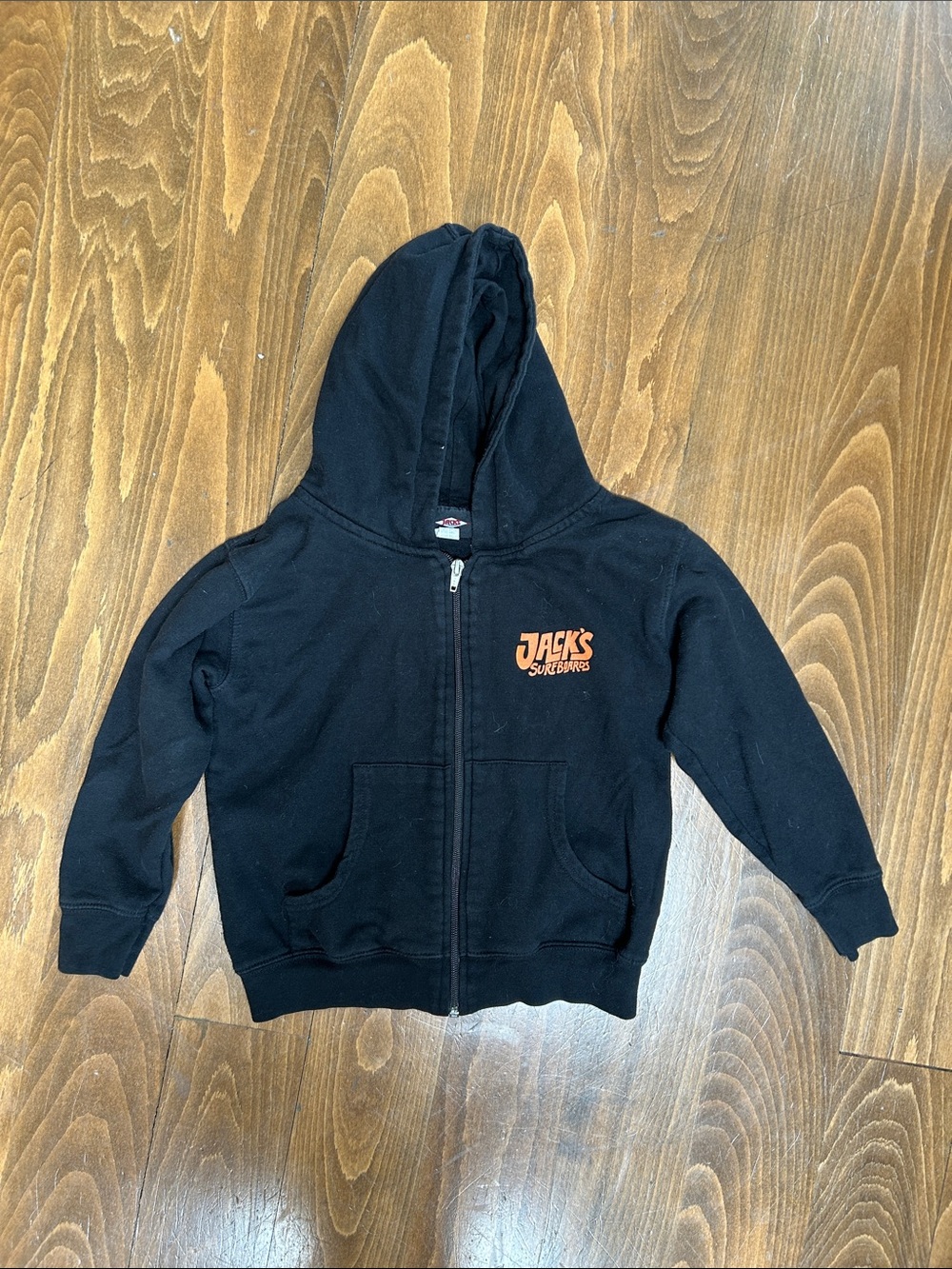 Jack's Surfboards Kids Black Zip-Up Hoodie 5/6T